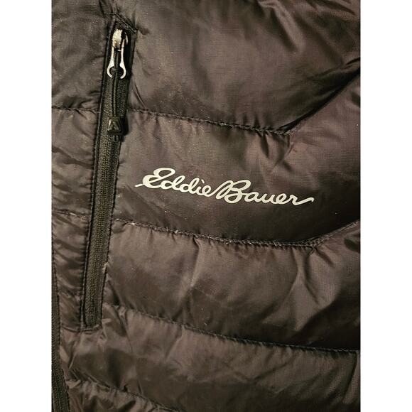 Eddie Bauer Women’s Black Goose Down Vest – Size Large - Picture 6 of 9